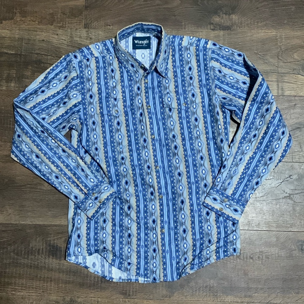 Wrangler Aztec pearl snap shirt